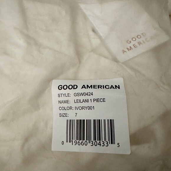 GOOD AMERICAN Leilani Halter Plunging Neck One Piece Swimsuit - Picture 7 of 9